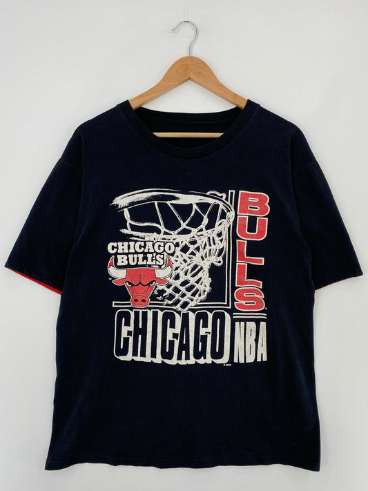 90’s CHICAGO BULLS Size No Tag (Approx.L) NFL T-shirt / F1884T