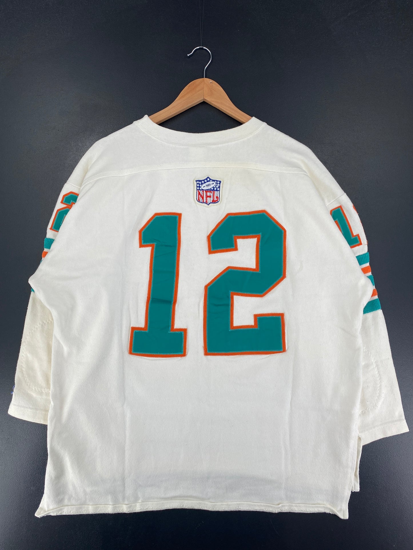 90's MIAMI DOLPHINS Made in USA Size L NFL Cotton Game-Shirt / F9863S