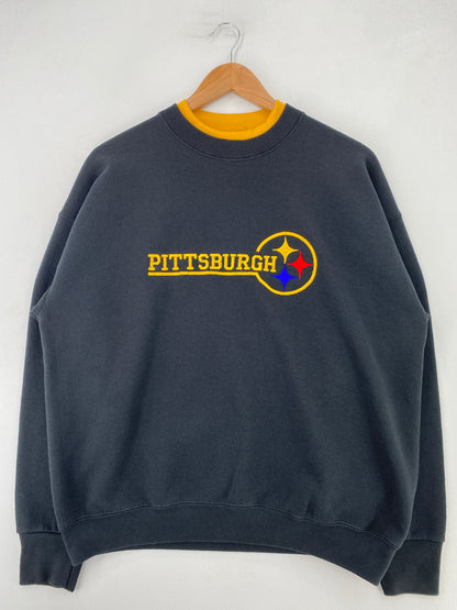 Vintage PITTSBURGH STEELERS Size L NFL Sweat-Shirt / G169S