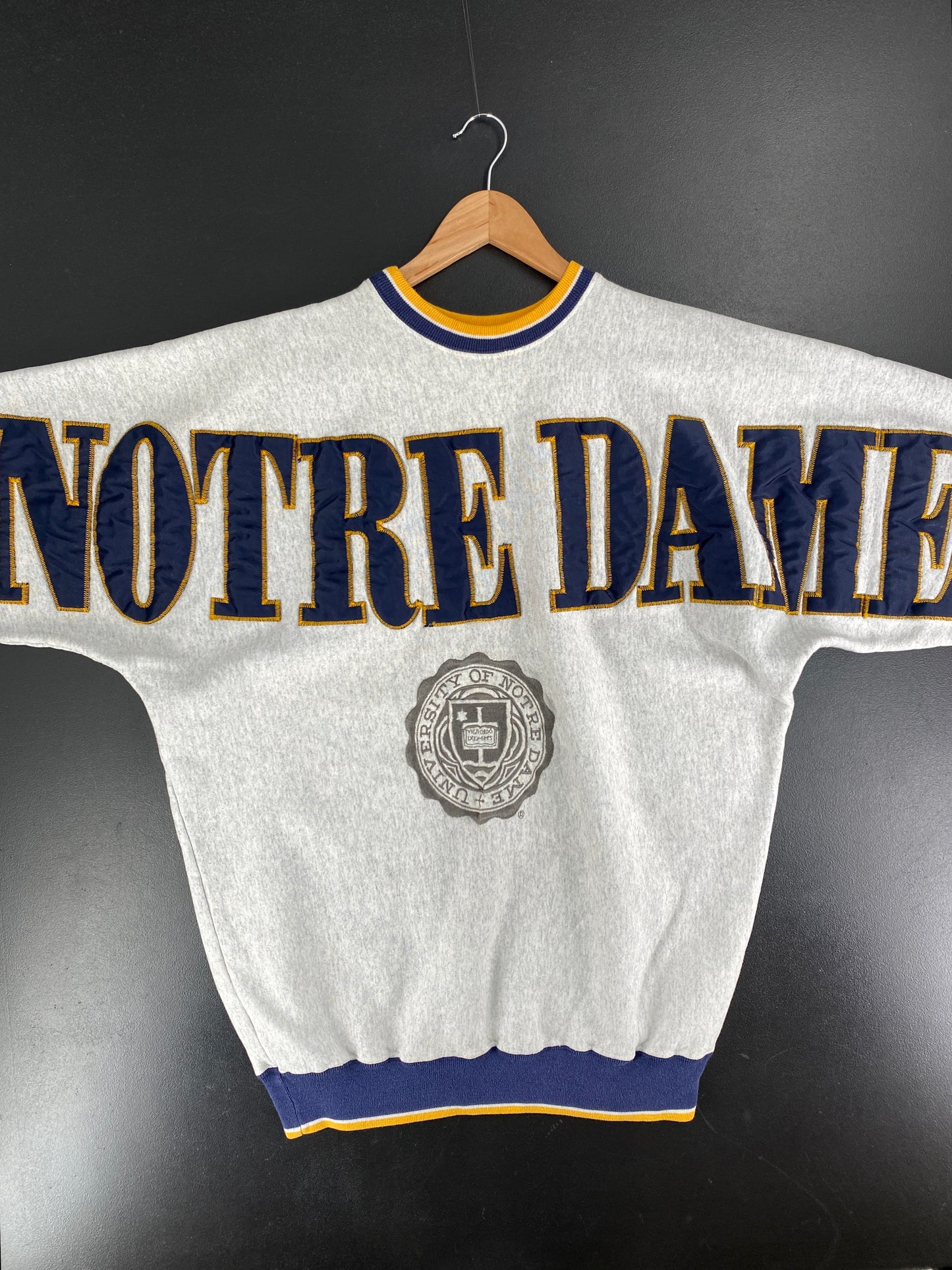 90’s NOTRE DAME Made in USA Size L Vintage College Sweat-Shirt / F4406S