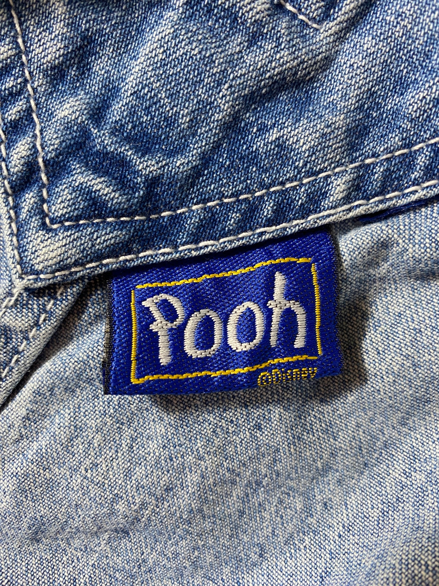Vintage DISNEY POOH Size No tag Approx. M Denim Overall / F2293P