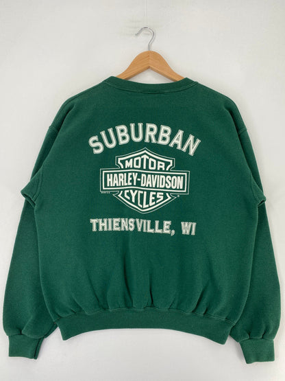 1996 HARLEY DAVIDSON Made in USA Size M Vintage Sweat-shirt / G1062S