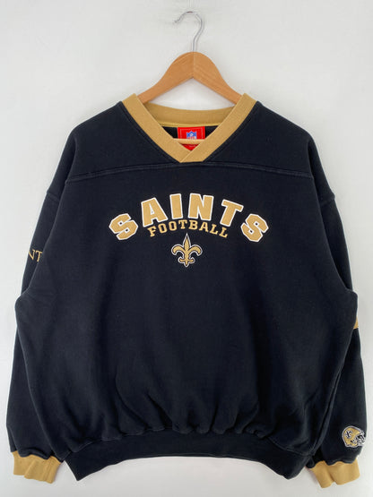 Vintage NEW ORLEANS SAINTS Size XL NFL Sweat-shirt / G644S