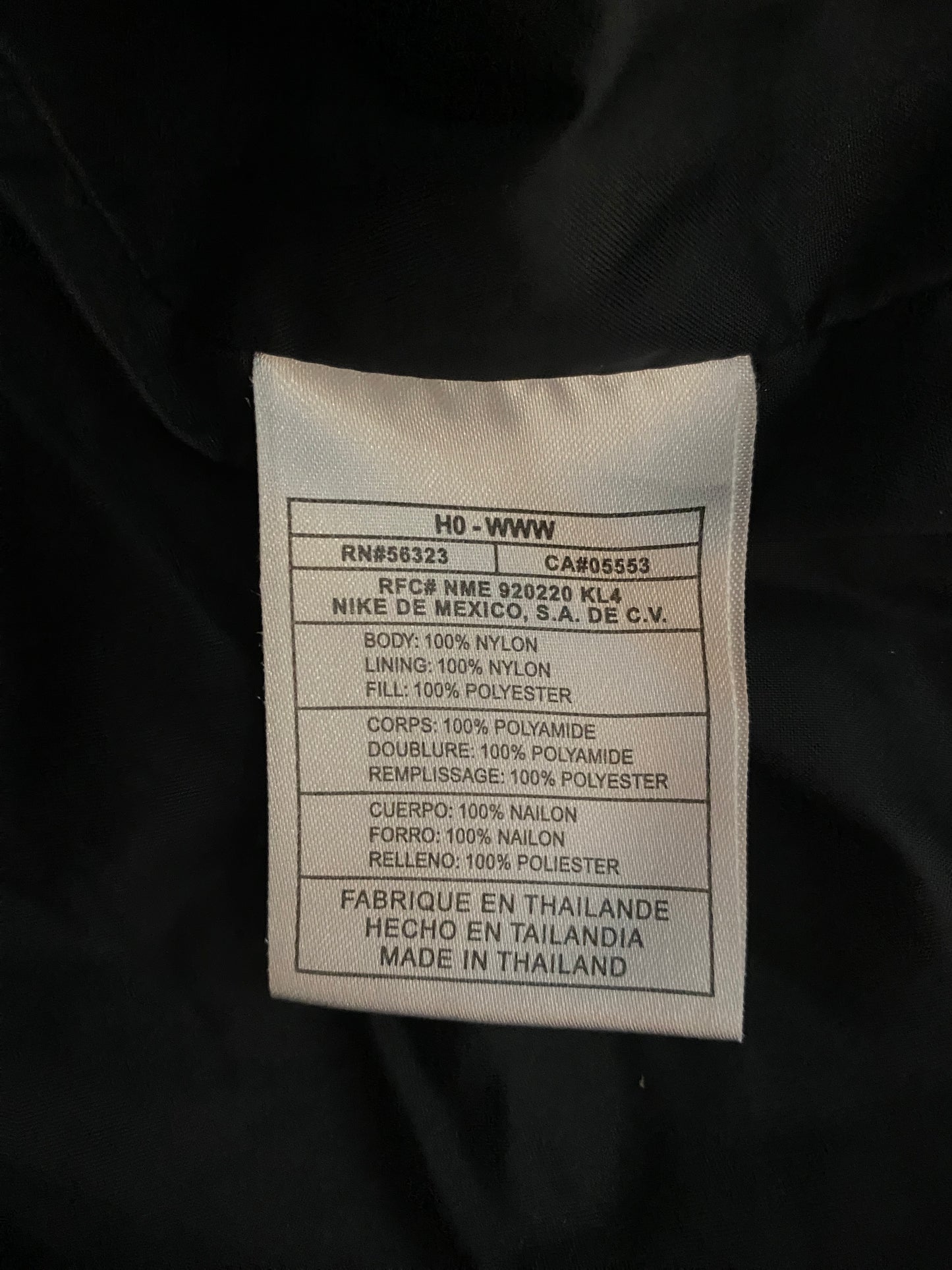 00' NIKE MINI SWOOSH Size M Vintage Padded Nylon Jacket / G5437N