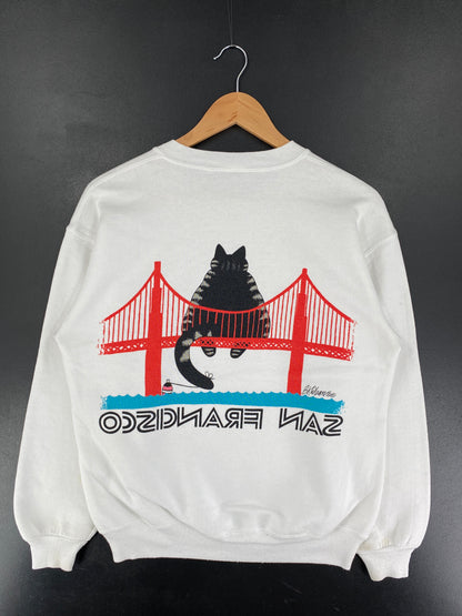 90's CAT SAN FRANCISCO Made in USA Size M Vintage Sweat-Shirt / F3414S