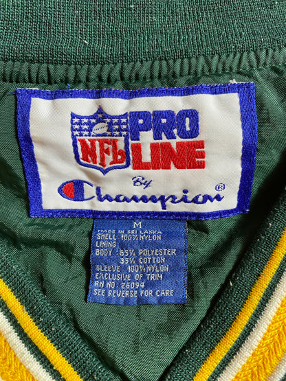 Vintage GREEN BAY PACKERS Size M Nylon NFL Jacket / G4323N