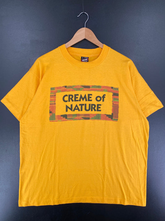 80’s CREME OF NATURE Made in USA Size XL Vintage T-Shirt / G6907T