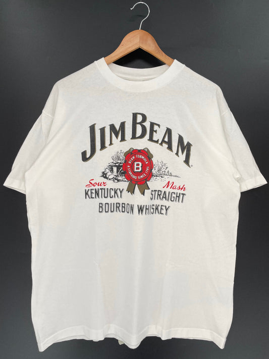 90's JIM BEAM Size XL Made in USA Vintage T-Shirt / F2862T