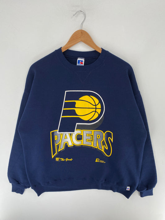 90's INDIANA PACERS Made in USA Size XL Vintage NBA Sweat-shirt / F4693S