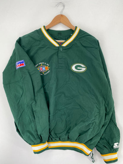 90’s STARTER x GREEN BAY PACKERS Size XL NFL Nylon Jacket / F8996N