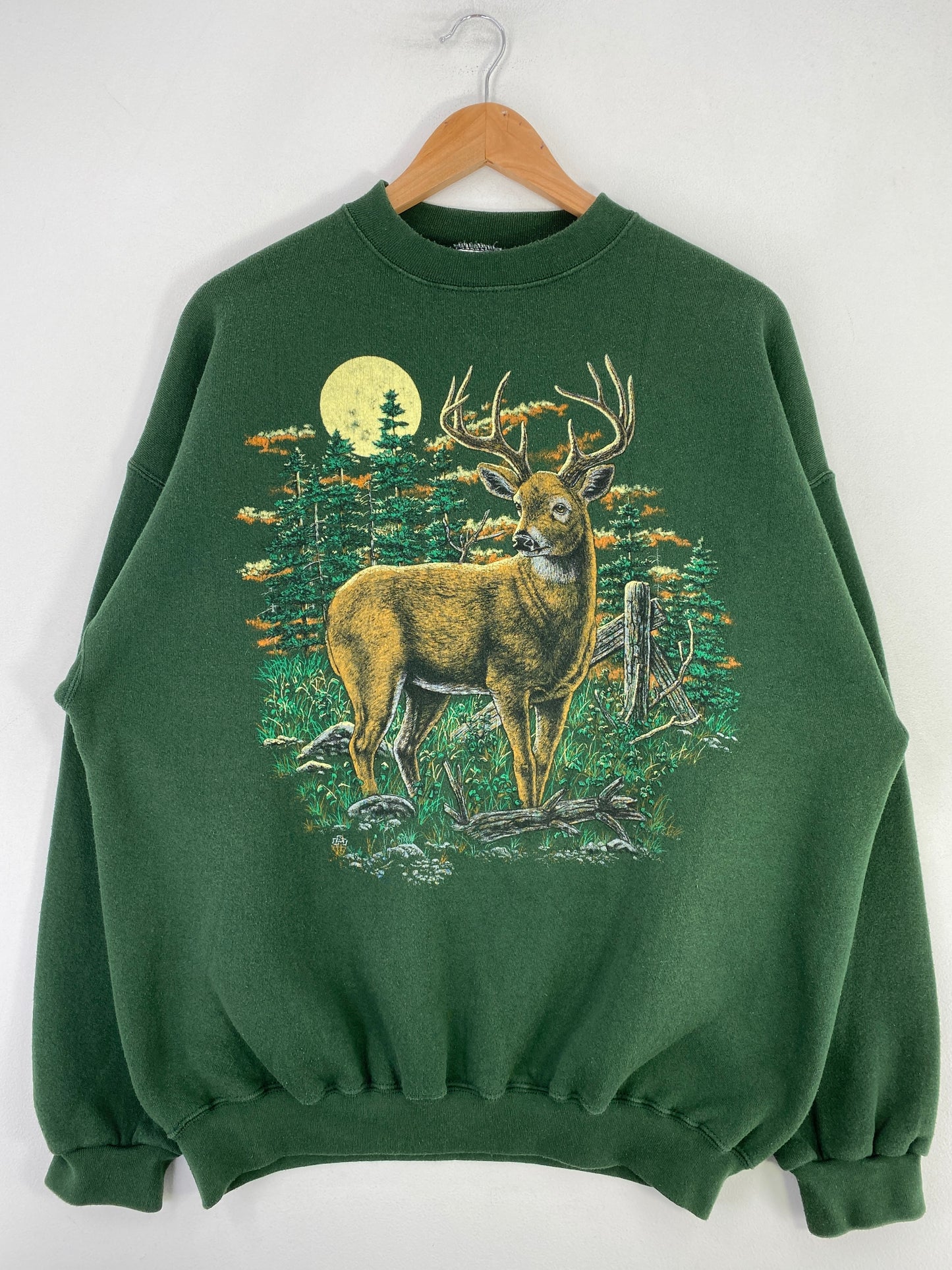 90's DEAR Made in USA Size XL Vintage Animal Sweat-Shirt / G962S