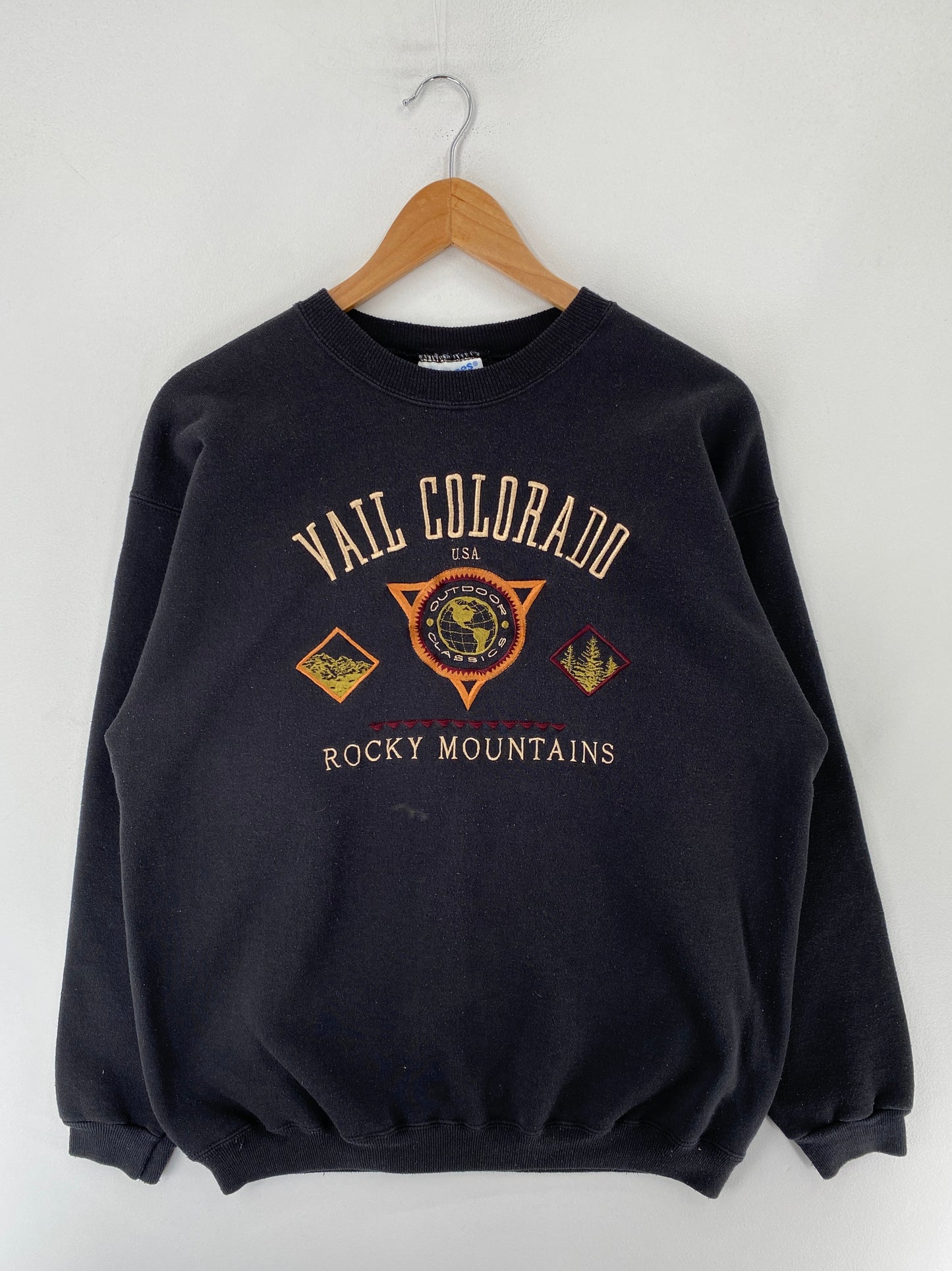 90's VAIL COLORADO ROCKY MOUTAINS Made in USA Size L Vintage Sweat-shirt / F2831S