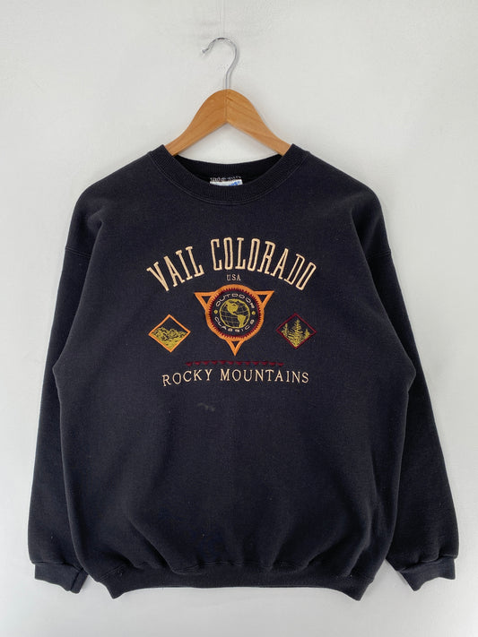 90's VAIL COLORADO ROCKY MOUTAINS Made in USA Size L Vintage Sweat-shirt / F2831S