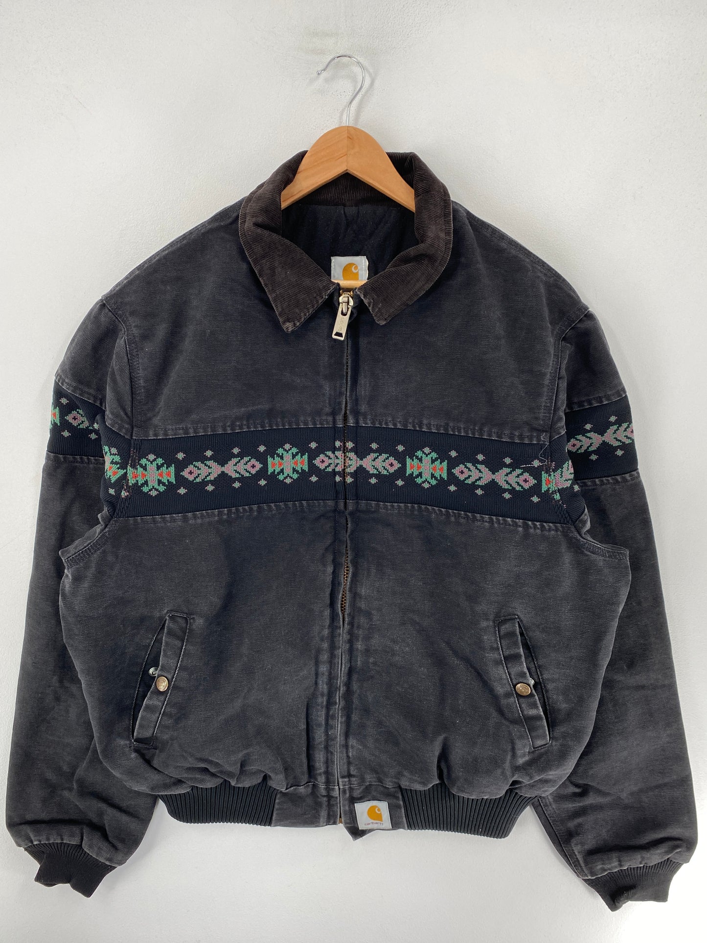 Vintage CARHARTT Size ApprolL  Zip-Up Duck Jacket / F5155J