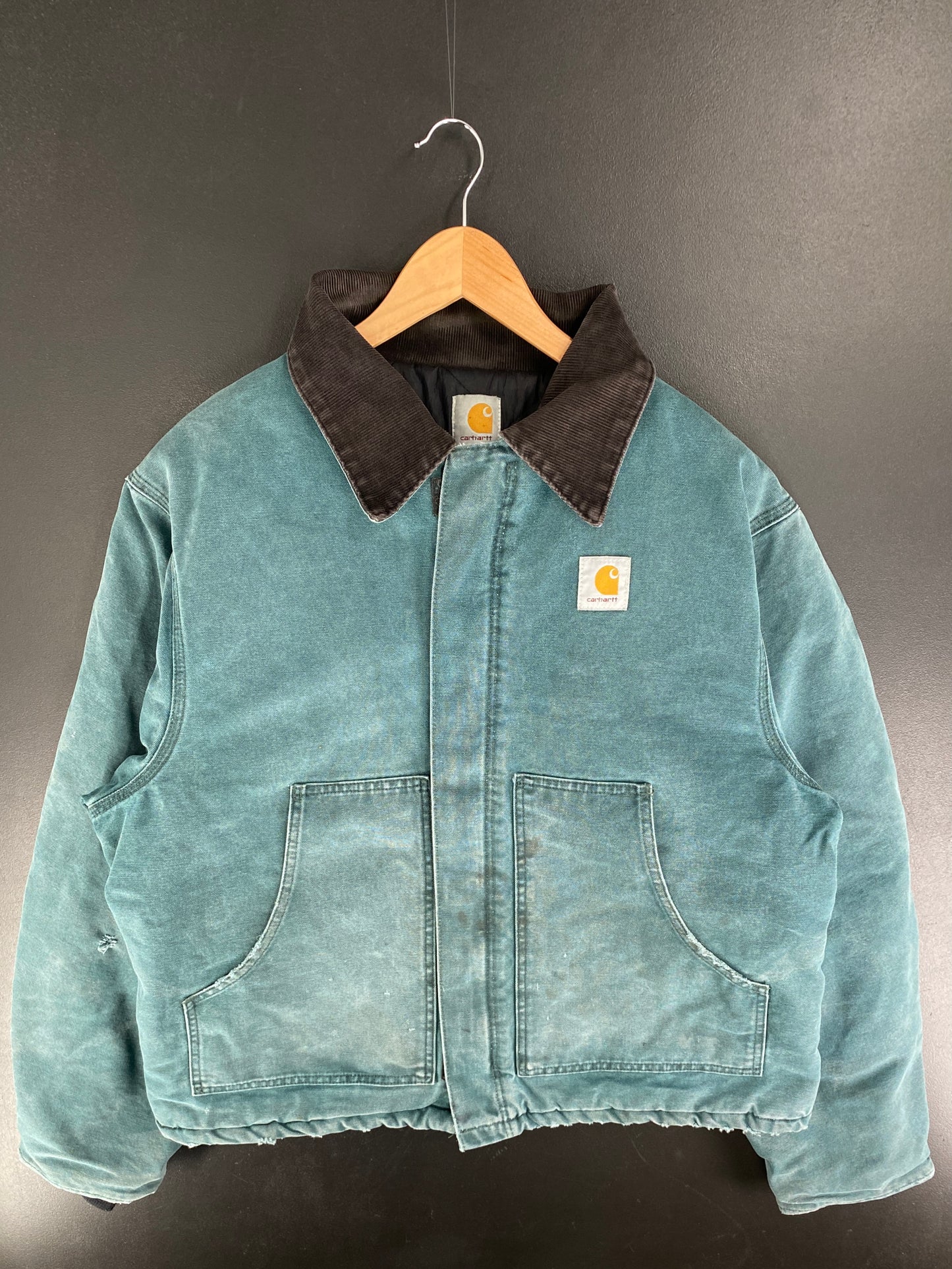 Vintage CARHARTT Size Approx.L Zip-Up Duck Jacket / F5160J