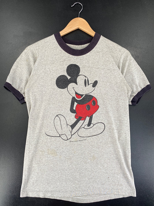 80’s DISNEY MICKEY Size No Tag (Approx.M) T-Shirts / G6245T
