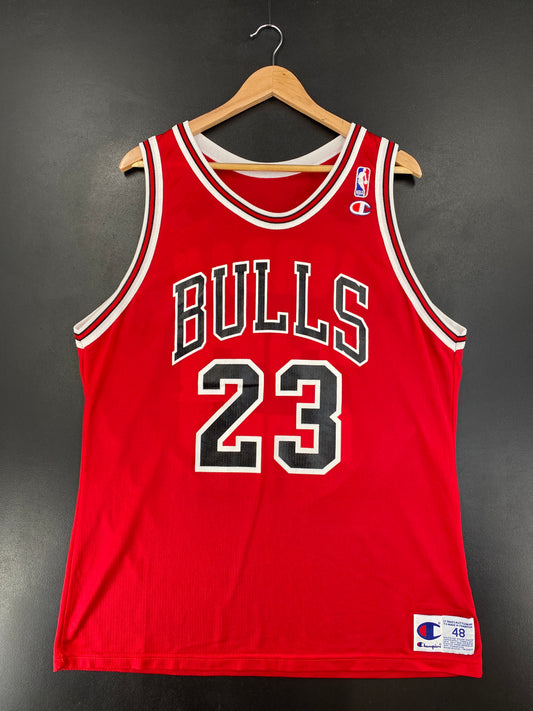 90's CHAMPION x CHICAGO BULLS MICHAEL JORDAN Made in USA Size XL NBA Jersey / G1597J