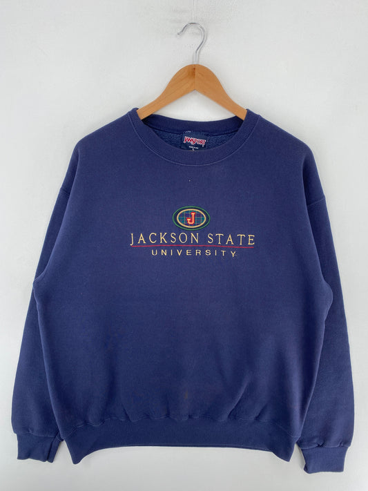 90's JAN SPORTxJACKSON STATE Made in USA Size L Vintage College Sweat-shirt / G4478S