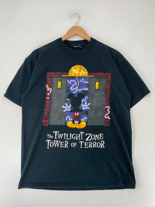 Vintage THE TWILIGHT ZONE TOWER OF TERROR Size No Tag (Approx.L) Disney T-shirt / F9393T
