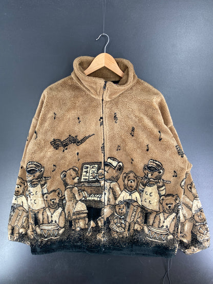 90's BEAR Made in USA Size XL Fleece Jacket / F3808J