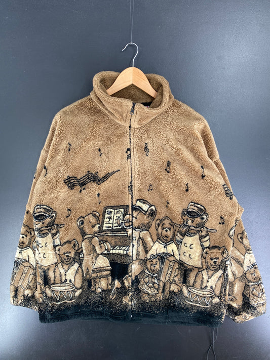 90's BEAR Made in USA Size XL Fleece Jacket / F3808J