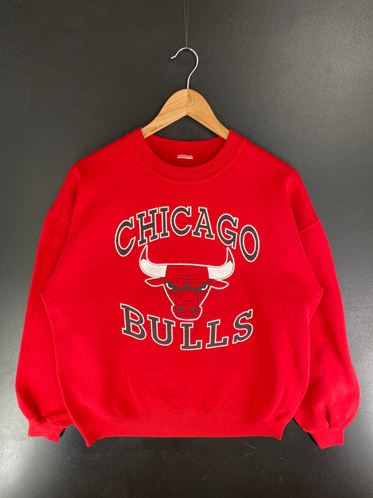 90’s CHICAGO BULLS Size No Tag (Approx.L) NBA Sweat-shirt / F4690S