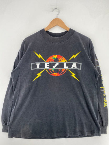 1992 TESLA PHYCHOTIC Made in USA Size XL Vintage T-Shirts / G6321T