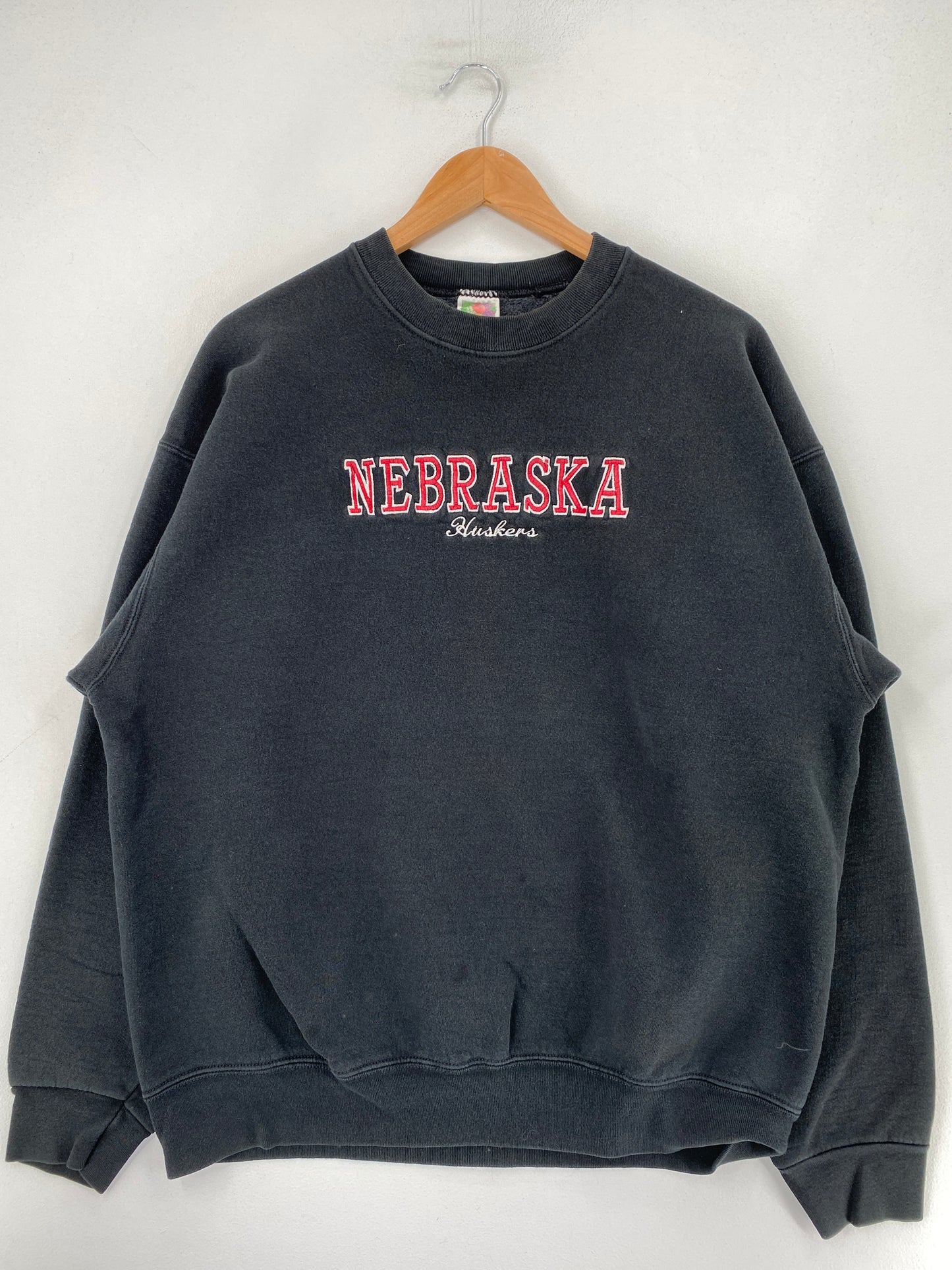 90's NEBRASKA HUSKERS Made in USA Size XXL Vintage College Sweat-shirt / F9125S