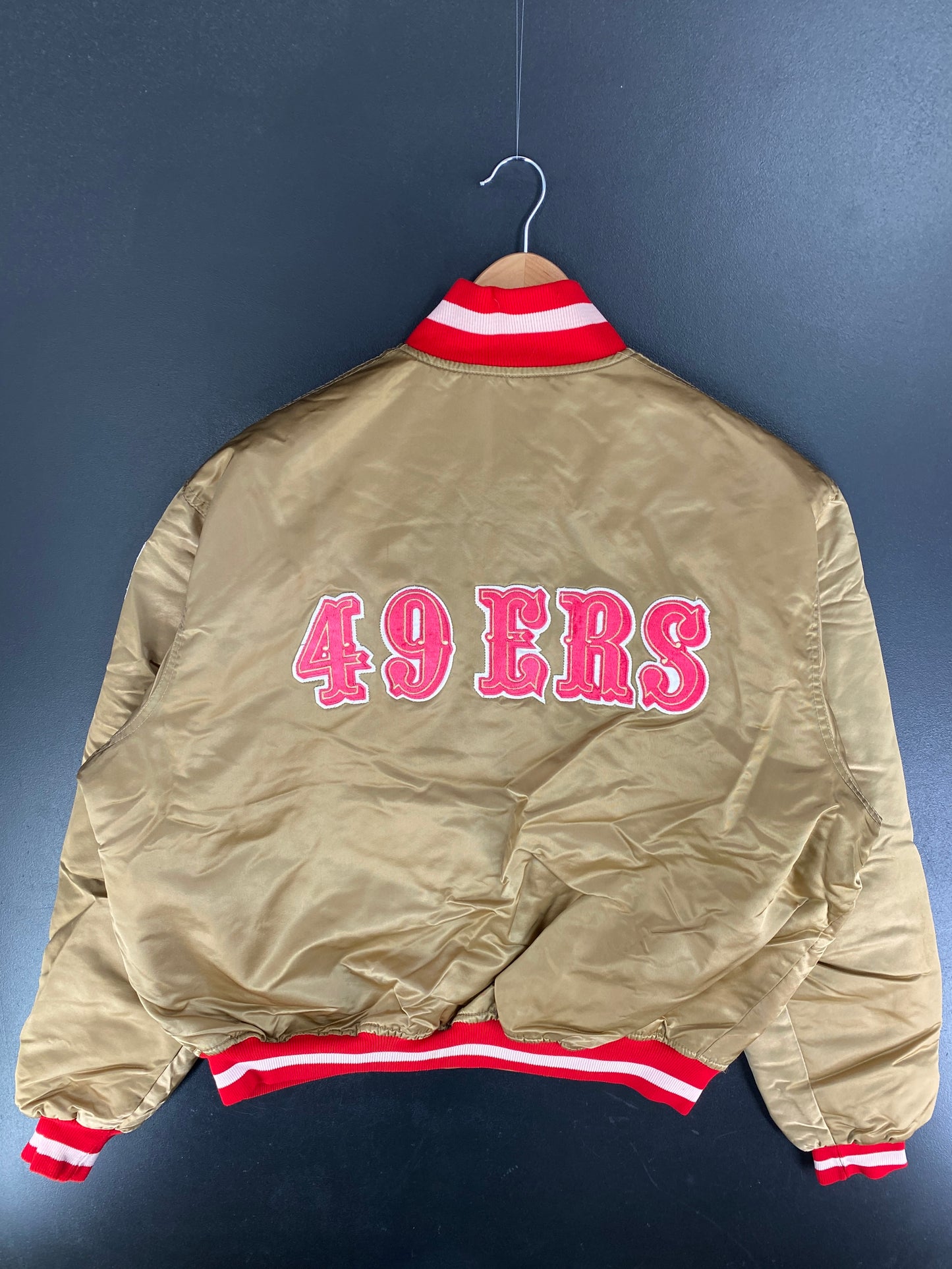 90's STARTER x SANFRANCISCO 49ERS Made in USA Size XL Vintage Nylon Jacket / F4983N
