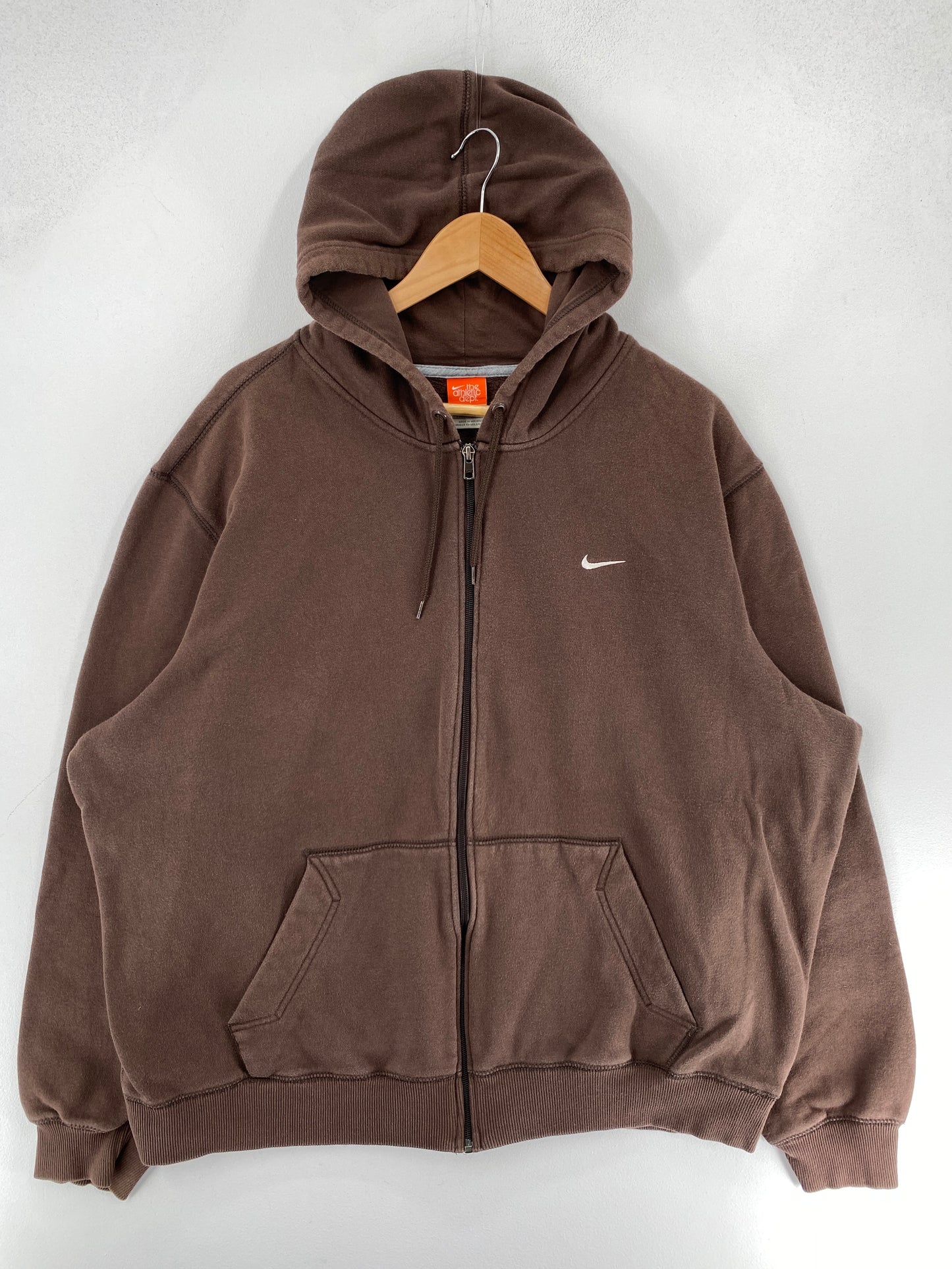 Vintage NIKE MINI SWOOSH Size XXL Hoodie Zip-Up Sweat-Shirt / F4043S