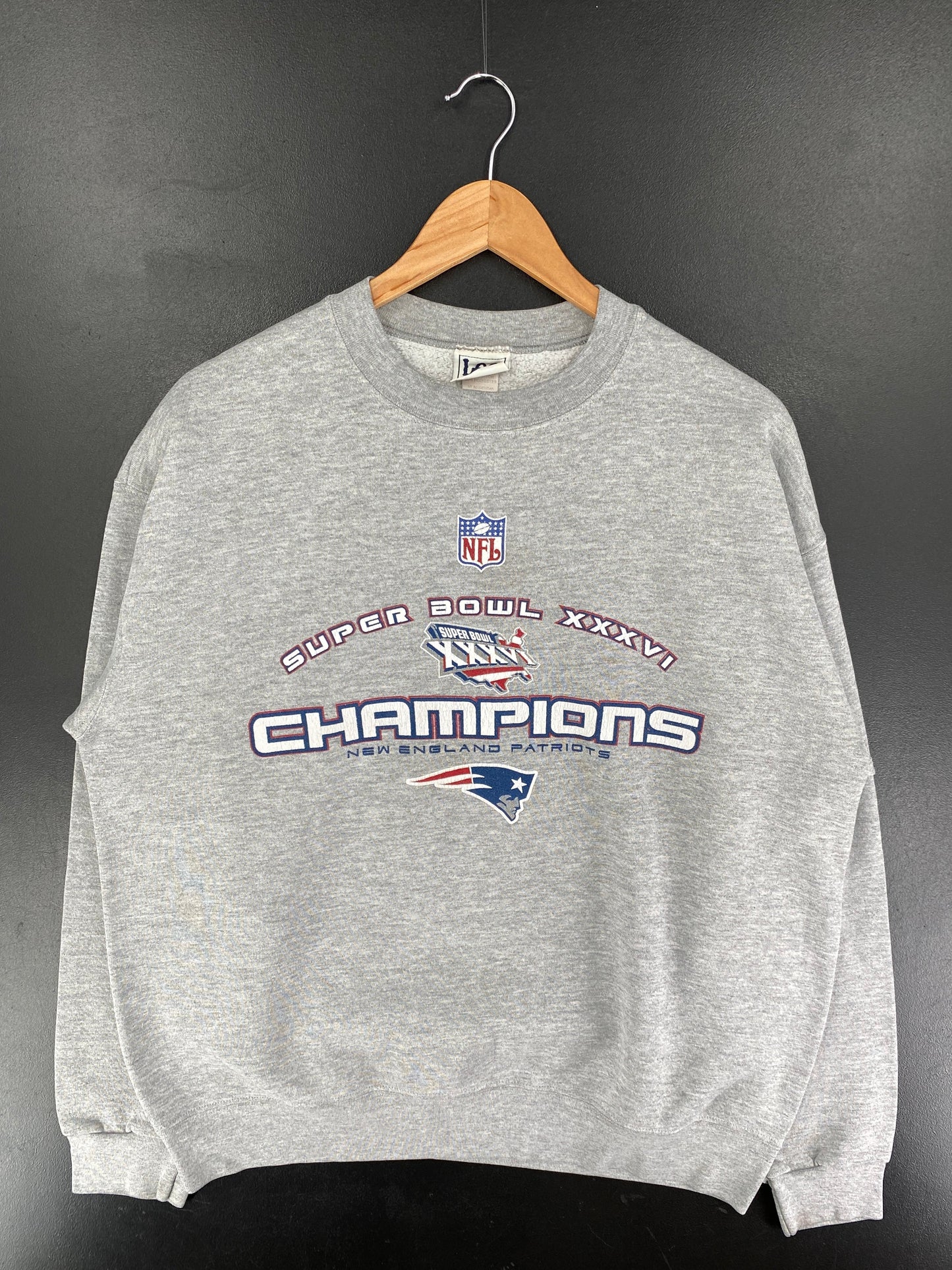 2000 NEW ENGLAND PATRIOTS SUPER BOWL Size (Approx.XL) Vintage Sweat-shirt / G2209S