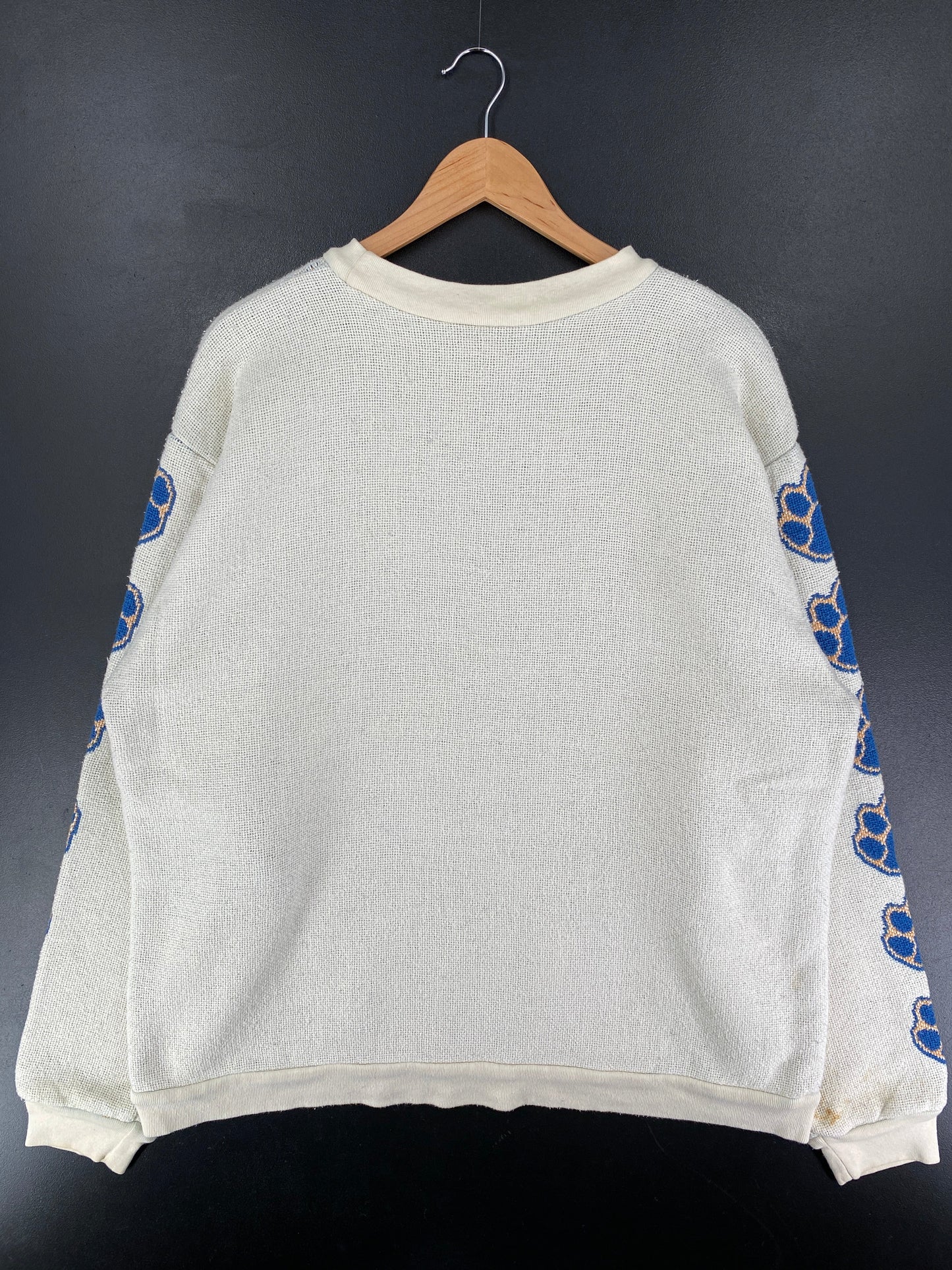 90's UNIVERSITY OF KENTUCKY Made in USA Size XL Vintage Collage Cotton Blanket Material Knit Shirt / F7866K