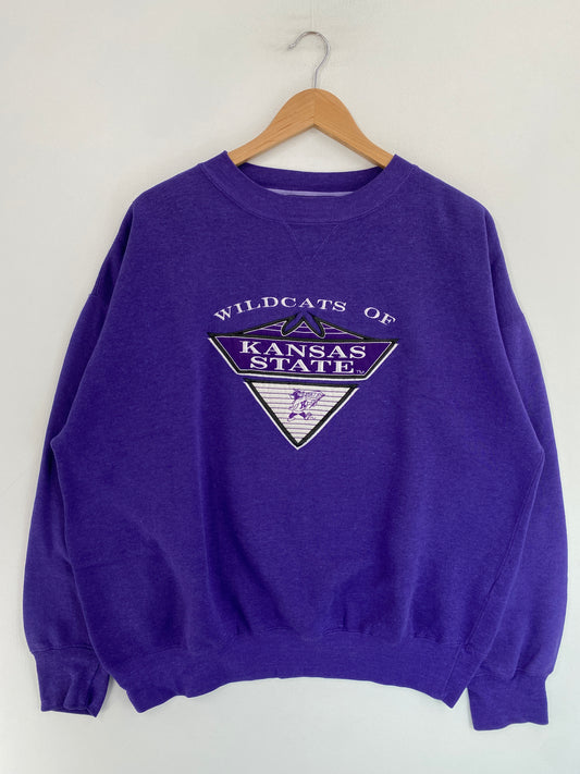 90’s KANSAS STATE WILDCATS Size XL Vintage College Sweat-Shirt / G3769S