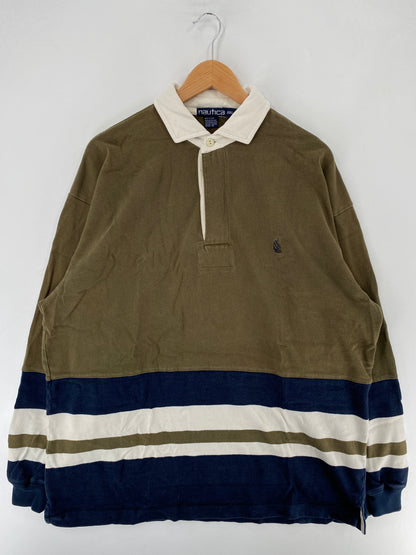 90’s NAUTICA Size XXL Rugby-Shirt / F3340R