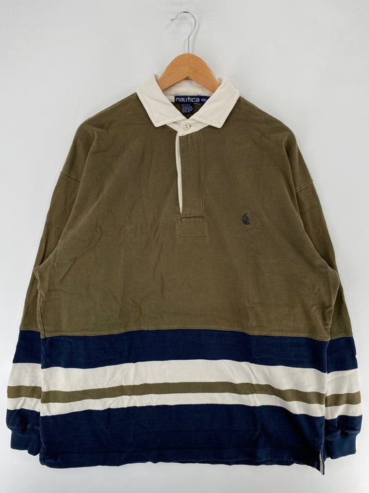 90’s NAUTICA Size XXL Rugby-Shirt / F3340R