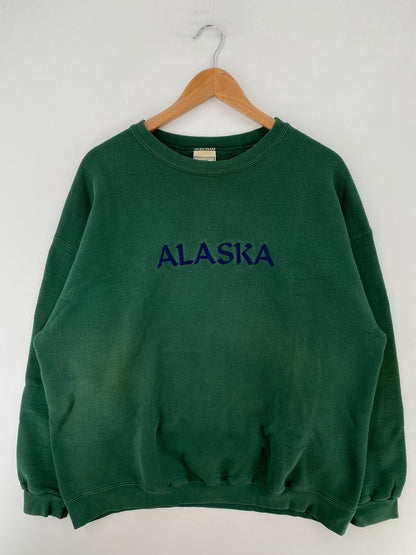 Vintage ALASKA  Size No Tag (Approx.L) Sweat-Shirt / G191S