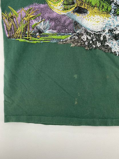 (XL) 90's SAN ANTONIO BASS Vintage Animal T-Shirt / A0915T