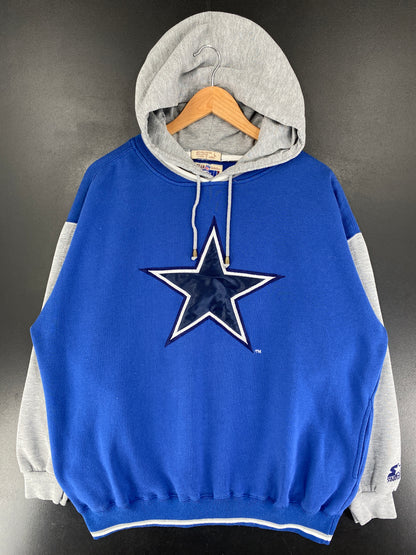 90's STARTER x DALLAS COWBOYS Size L Vintage NFL Hoodie Sweat-Shirt / G3455S