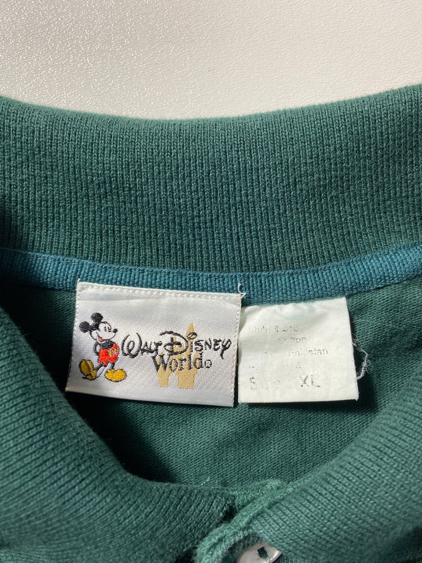 (XL) 00' DISNEY MICKEY MOUSE Vintage Long Polo Shirt / A0882T
