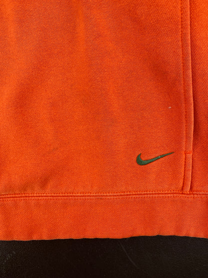 00' NIKE x MIAMI HURRICANES Size L Vintage College Hoodie Sweat shirt / G5955S