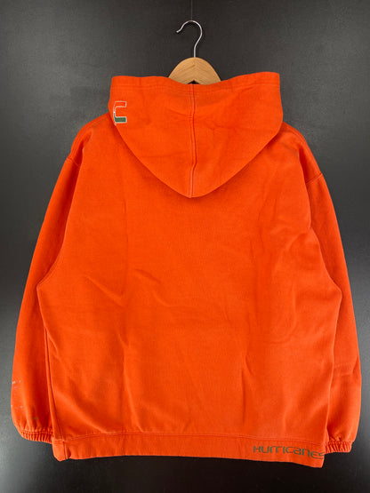00' NIKE x MIAMI HURRICANES Size L Vintage College Hoodie Sweat shirt / G5955S