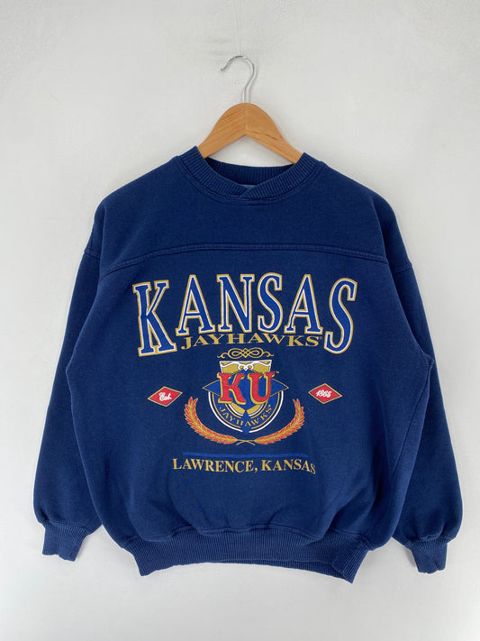 90’s KANSAS JAYHAWKS Size M College Sweat-shirt / F3663S