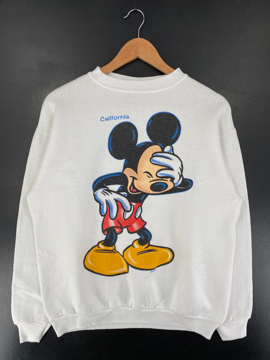 90’s DISNEY MICKEY Size M Vintage Sweat-shirt / G281S