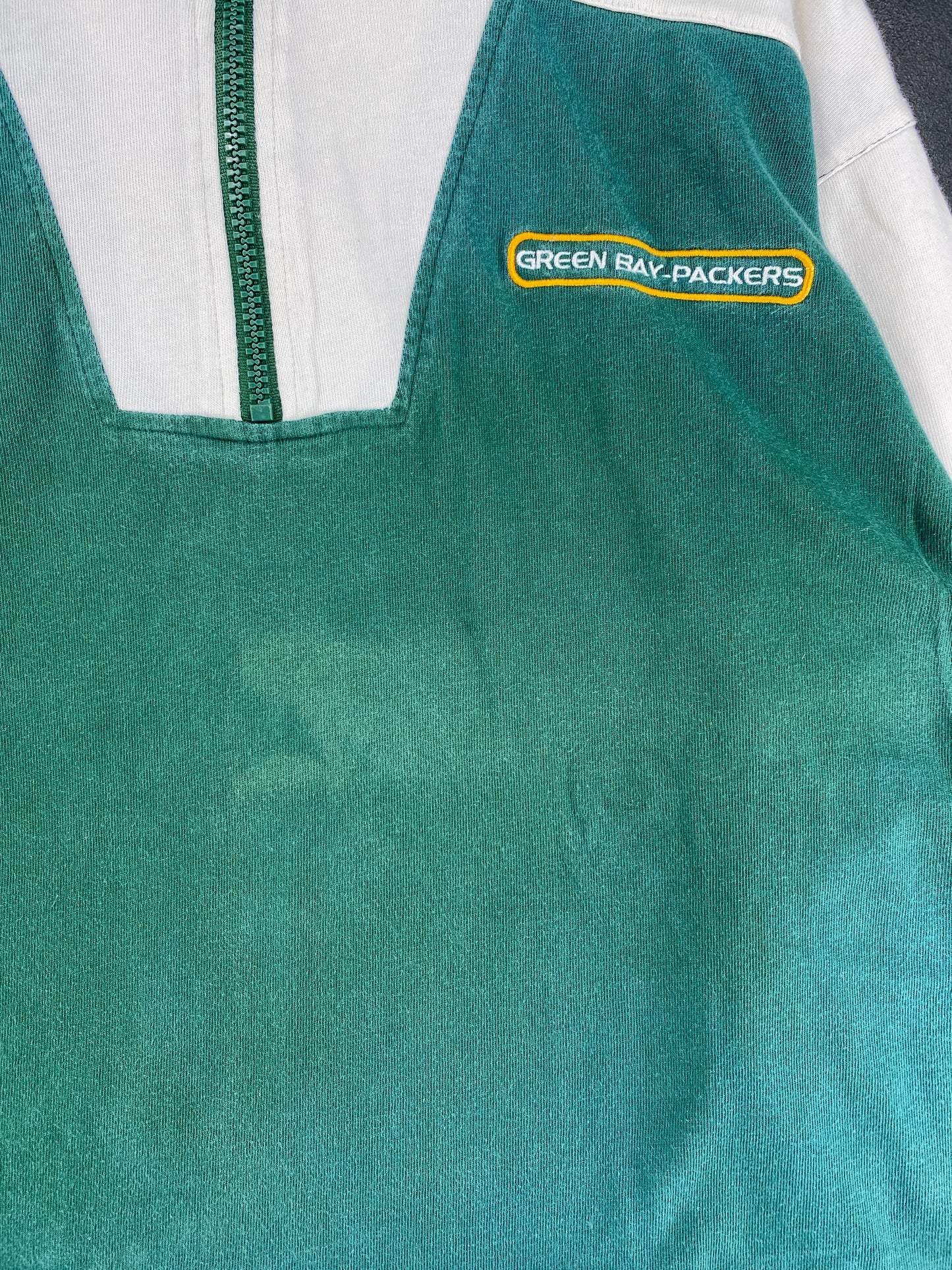 00' GREEN BAY PACKERS Size L Vintage NFL Half Zip Sweat-Shirts/ F9541S
