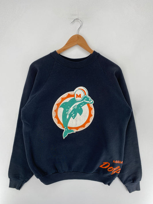 90's MIAMI DOLPHINS Made in USA Size XL Vintage NFL Sweat-Shirt / F3789S