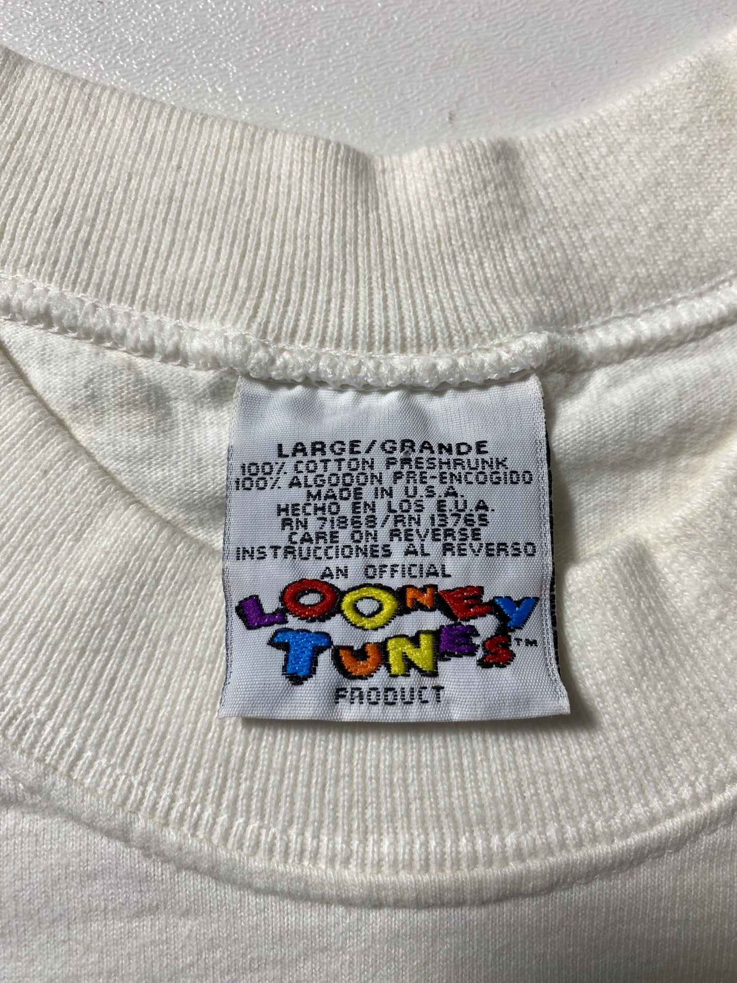 1996 LOONEY TONES Made in USA Size L Vintage T-Shirt / G320T