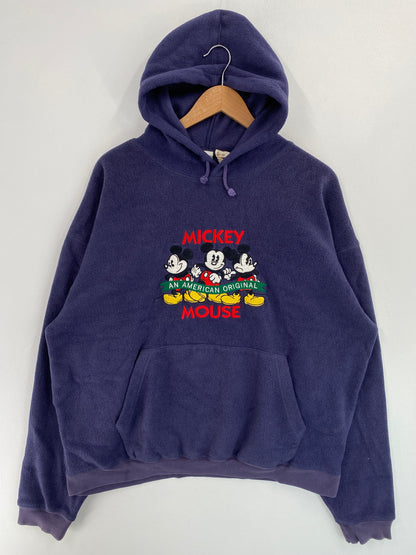 00' DISNEY MICKEY MOUSE Size L Hoodie Fleece Jacket / G4396F