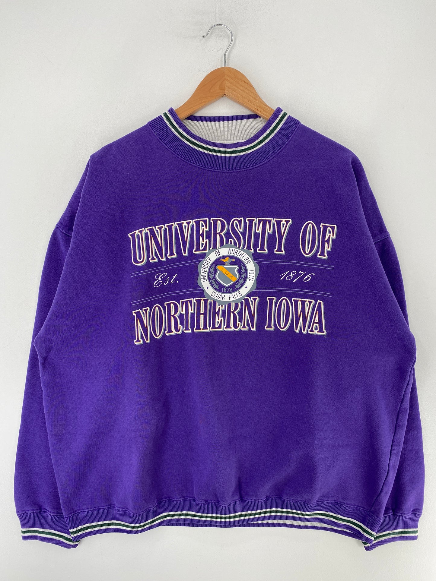 90's UNIVERSITY OF NORTHERN IOWA Size XL Vintage College Sweat-Shirt / G472S