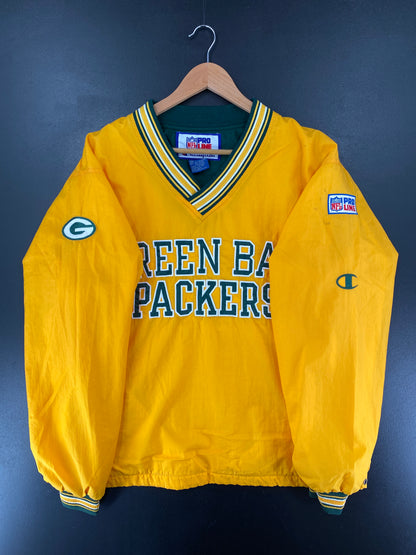 Vintage GREEN BAY PACKERS Size M Nylon NFL Jacket / G4323N