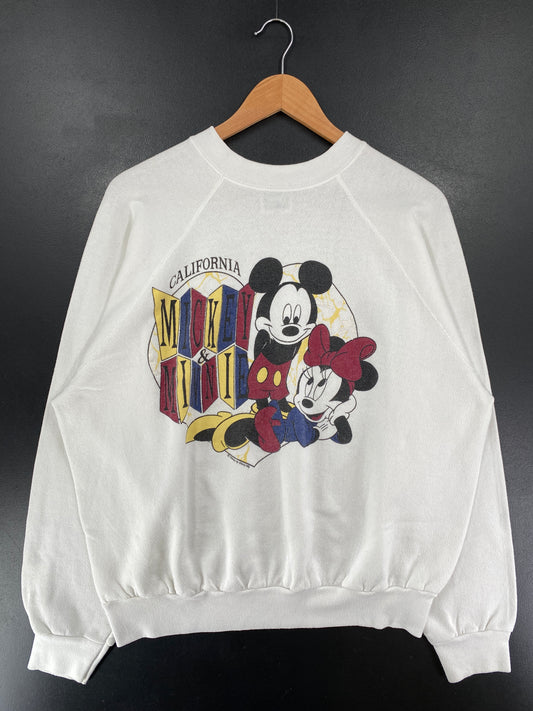 80’DISNEY MICKEY AND MINNIE Made in USA Size XL Vintage Sweat-Shirt / G4460S